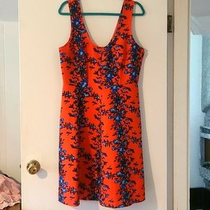 NWOT Tracy Reese sz12 orange and blue dress